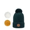 Cabaïa Bonnet Avec 3 Pompons Interchangeables Taille Unique Bandista Green -Delsey Paris Magasin bonnet avec 3 pompons interchangeables taille unique bandista green