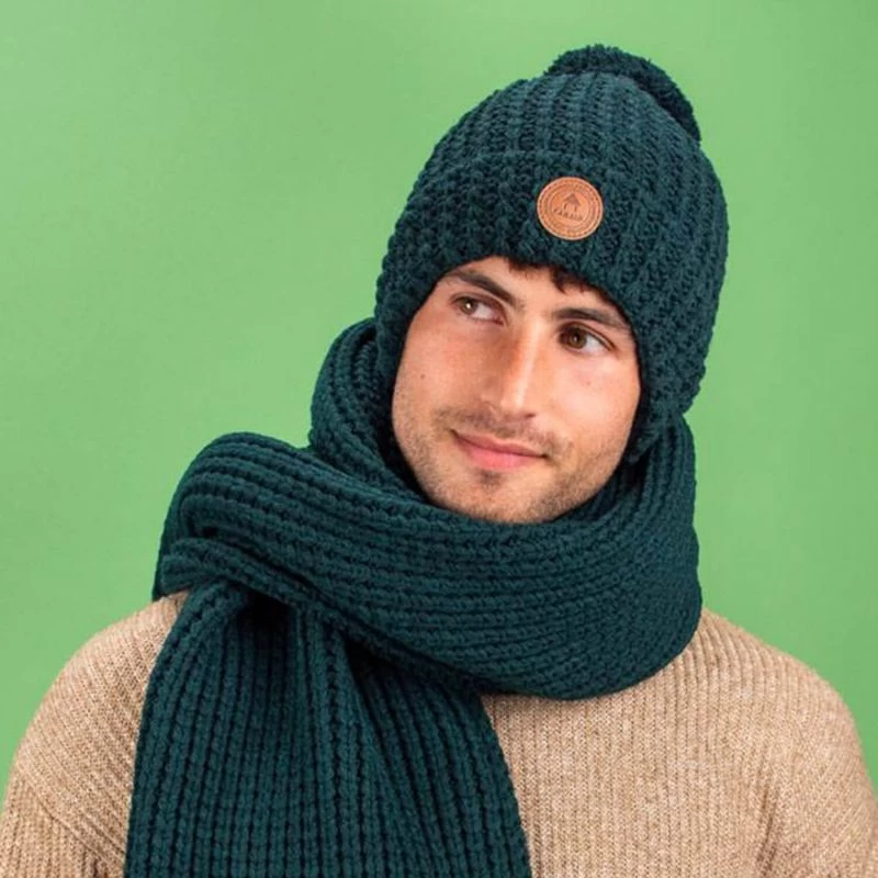 Cabaïa Bonnet Avec 3 Pompons Interchangeables Taille Unique Bandista Green 5 Cabaïa Bonnet Avec 3 Pompons Interchangeables Taille Unique Bandista Green – Image 3