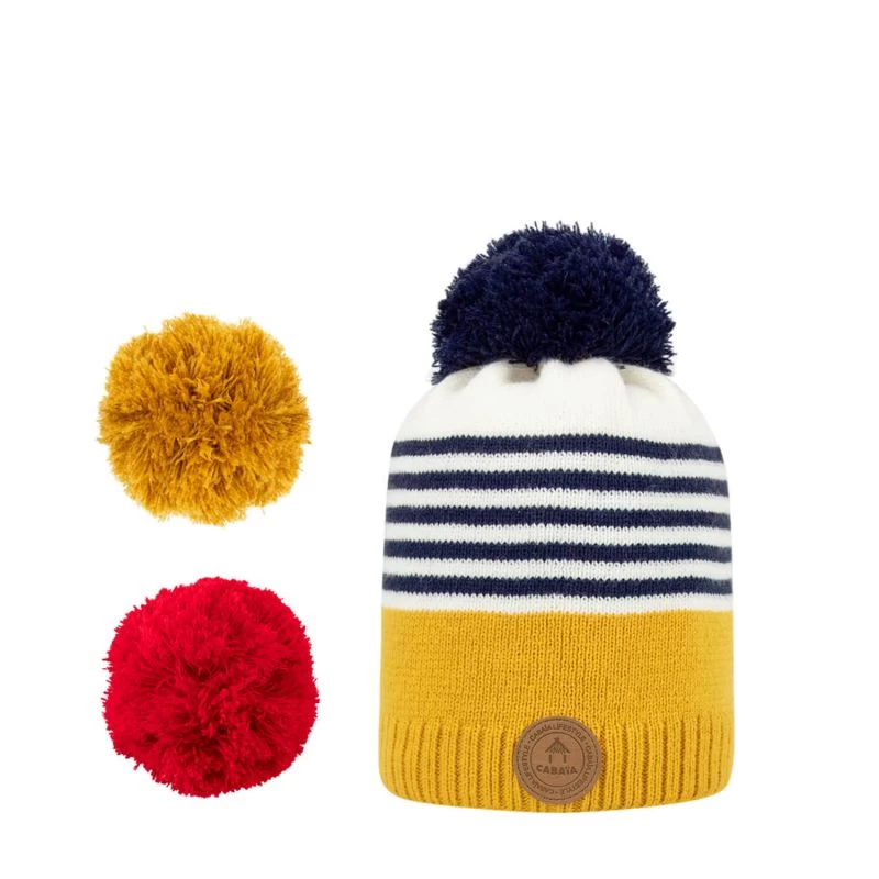 Cabaïa Bonnet Avec 3 Pompons Interchangeables Taille Unique Singapour Sling Mustard 3 Cabaïa Bonnet Avec 3 Pompons Interchangeables Taille Unique Singapour Sling Mustard