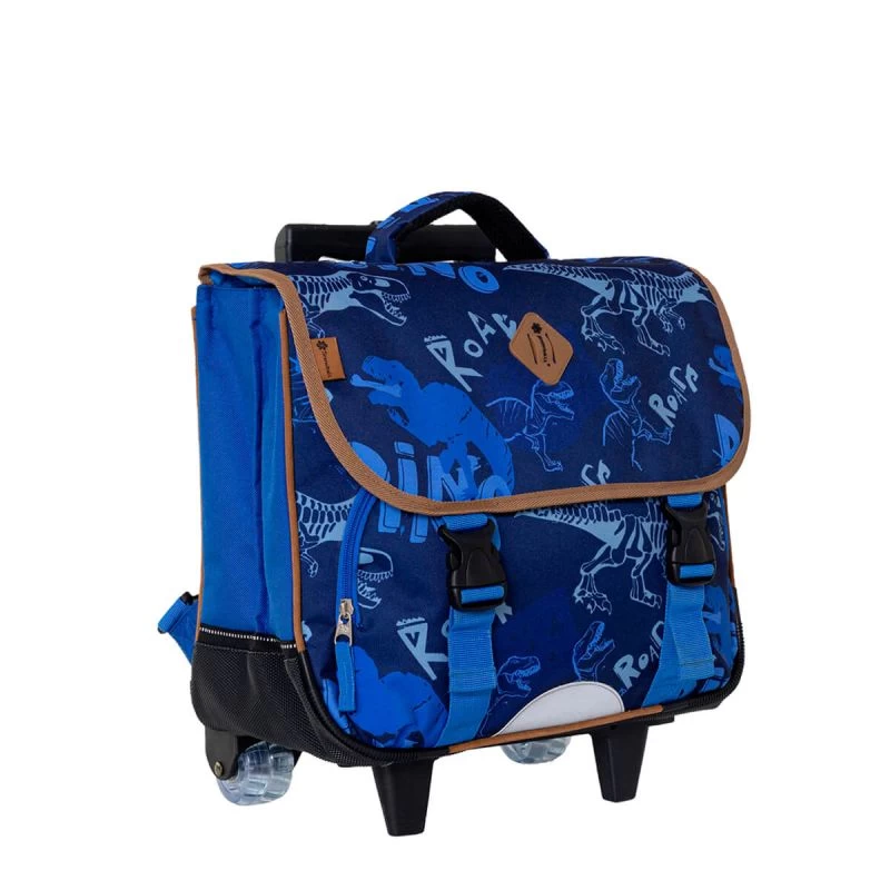 Cartable à Roulettes Scolaire Dino 41 Cm Bleu 4 Cartable à Roulettes Scolaire Dino 41 Cm Bleu – Image 2