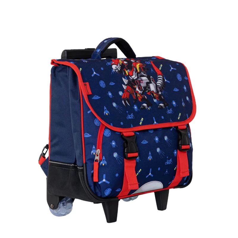 Cartable à Roulettes Scolaire Kid Robot Dino 38 Cm Bleu 4 Cartable à Roulettes Scolaire Kid Robot Dino 38 Cm Bleu – Image 2