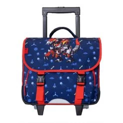 Cartable Ă Roulettes Scolaire Kid Robot Dino 38 Cm Bleu