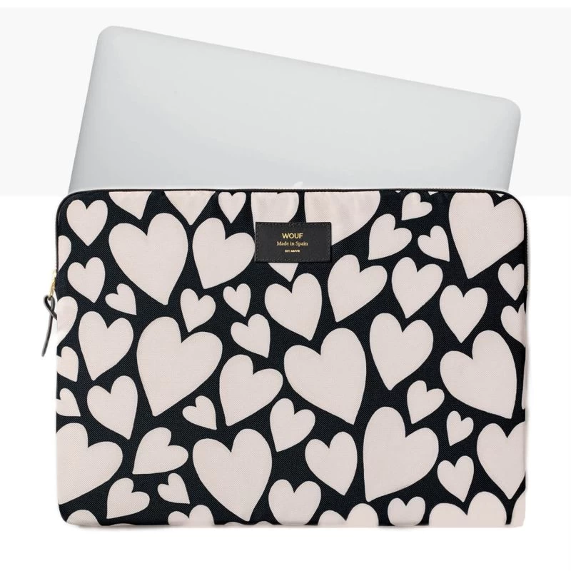Wouf Housse Ordinateur 15" Et 16" 35.8 Cm Black Love 4 Wouf Housse Ordinateur 15" Et 16" 35.8 Cm Black Love – Image 2
