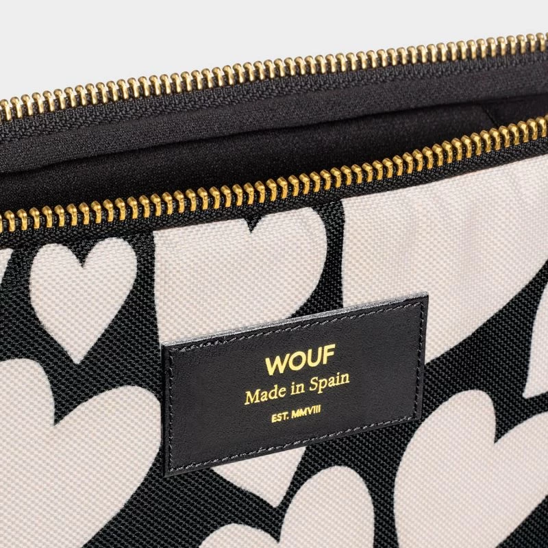 Wouf Housse Ordinateur 15" Et 16" 35.8 Cm Black Love 6 Wouf Housse Ordinateur 15" Et 16" 35.8 Cm Black Love – Image 4