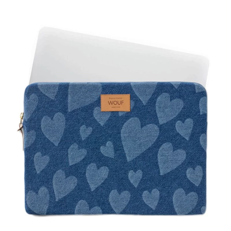 Wouf Housse Ordinateur Coton Biologique 13" Et 14" 32.5 Cm Cuore 4 Wouf Housse Ordinateur Coton Biologique 13" Et 14" 32.5 Cm Cuore – Image 2