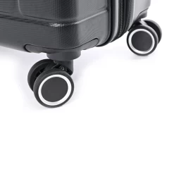 JUMP Lot De 3 Valises Rigides Esco Extensible 55, 66, 76 Cm Noir