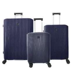 Lot De 3 Valises Rigides VR637 Extensibles 57, 67 Et 77 Cm Bleu