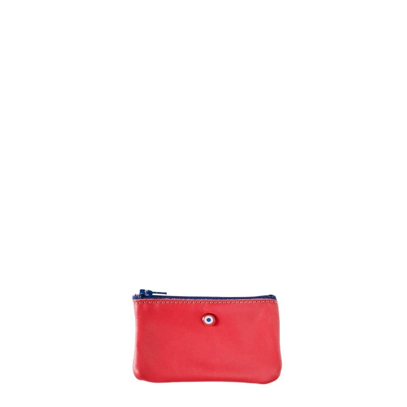 Petit Porte-monnaie Emile En Cuir UpCyclé Rubis Rouge 4 Petit Porte-monnaie Emile En Cuir UpCyclé Rubis Rouge – Image 2