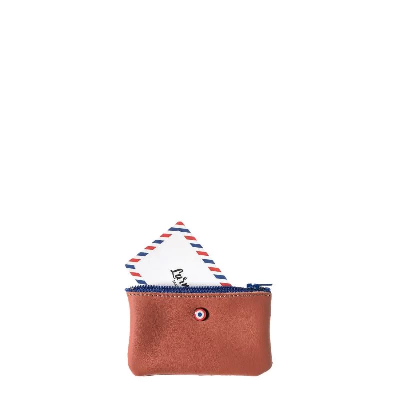 Petit Porte-monnaie Emile En Cuir UpCyclé Terre Brunie 3 Petit Porte-monnaie Emile En Cuir UpCyclé Terre Brunie