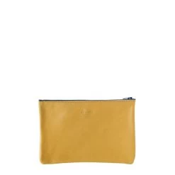 Pochette Camille En Cuir UpCyclé 21 Cm Soleil Jaune 7 Pochette Camille En Cuir UpCyclé 21 Cm Soleil Jaune -Delsey Paris Magasin pochette camille en cuir upcycle 21 cm soleil jaune 2