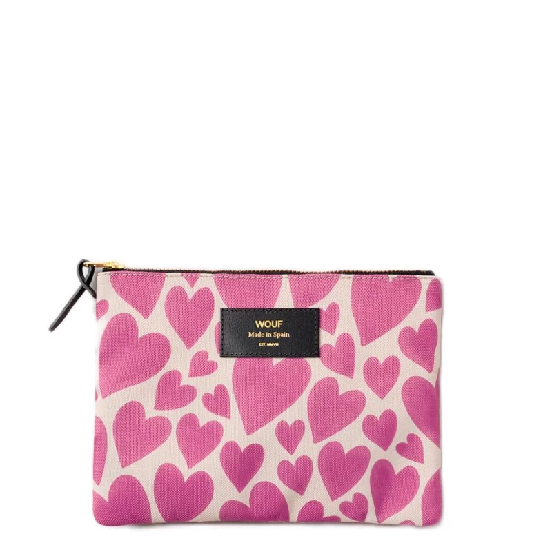 Wouf Pochette Large 21.5 Cm Pink Love 3 Wouf Pochette Large 21.5 Cm Pink Love