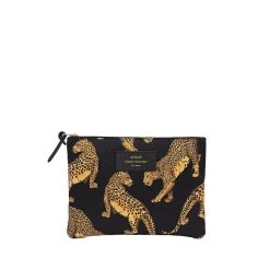 Wouf Pochette Large 21.5cm Black Leopard