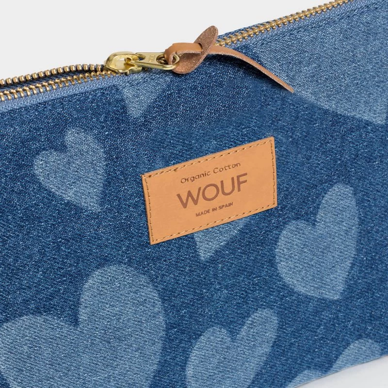 Wouf Pochette Large Coton Biologique 21.5 Cm Cuore 5 Wouf Pochette Large Coton Biologique 21.5 Cm Cuore – Image 3