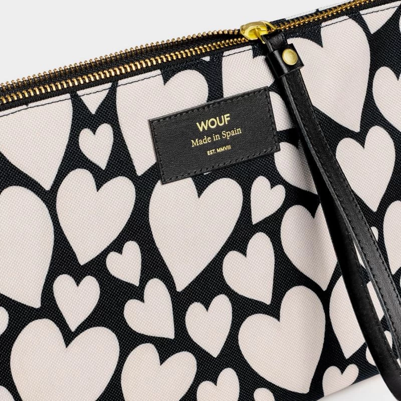 Wouf Pochette Large XL 26 Cm Black Love 4 Wouf Pochette Large XL 26 Cm Black Love – Image 2