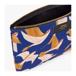 Wouf Pochette Large XL 28 Cm Blue Birds -Delsey Paris Magasin pochette large xl 28 cm blue birds 1