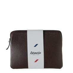 Pochette Pour Ipad Guillaume Cuir Grainé Terre Brunie -Delsey Paris Magasin pochette pour ipad guillaume cuir graine terre brunie 2