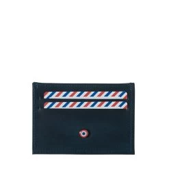 Porte-cartes Georges En Cuir Végétal Bleu Minéral