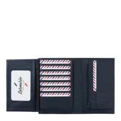 Portefeuille 2 Volets Gustave En Cuir Grainé Lune Bleue -Delsey Paris Magasin portefeuille 2 volets gustave en cuir graine lune bleue 3