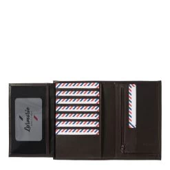 Portefeuille 2 Volets Gustave En Cuir Lisse Terre Brunie -Delsey Paris Magasin portefeuille 2 volets gustave en cuir lisse terre brunie 3