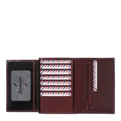 Portefeuille 2 Volets Gustave En Cuir Lisse Vigne Rouge -Delsey Paris Magasin portefeuille 2 volets gustave en cuir lisse vigne rouge 3