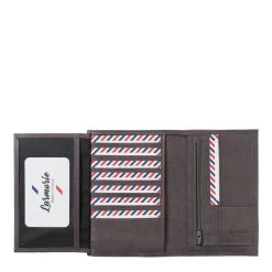 Portefeuille 2 Volets Gustave En Cuir Nubuck Nuage Gris -Delsey Paris Magasin portefeuille 2 volets gustave en cuir nubuck nuage gris 3