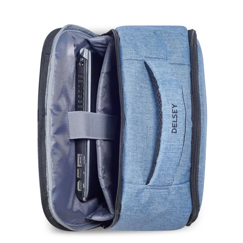 Delsey Paris Sac à Dos Ordinateur Element 2 Compartiments 44cm 15,6 Pouces Bleu Jean 6 Delsey Paris Sac à Dos Ordinateur Element 2 Compartiments 44cm 15,6 Pouces Bleu Jean – Image 4