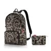 Reisenthel Sac à Dos Pliant Mini Maxi Rucksack 45 Cm Taupe Baroque -Delsey Paris Magasin sac a dos pliant mini maxi rucksack 45 cm taupe baroque