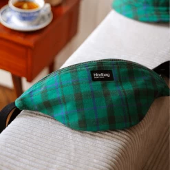 Sac Banane Olivia 32 Cm Tartan Vert Garden -Delsey Paris Magasin sac banane olivia 32 cm tartan vert garden 1 2