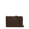 Matt & Nat Sac Bandoulière Triplet Purity 20 Cm Chocolat -Delsey Paris Magasin sac bandouliere triplet purity 20 cm chocolat