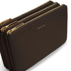 Matt & Nat Sac Bandoulière Triplet Purity 20 Cm Chocolat -Delsey Paris Magasin sac bandouliere triplet purity 20 cm chocolat 2