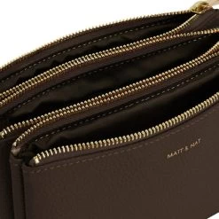 Matt & Nat Sac Bandoulière Triplet Purity 20 Cm Chocolat -Delsey Paris Magasin sac bandouliere triplet purity 20 cm chocolat 3