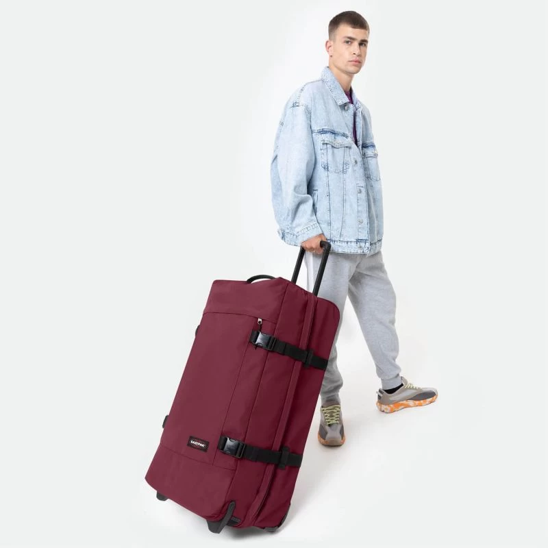 Eastpak Sac De Voyage Tranverz L 121 Litres Bushy Burgundy 9 Eastpak Sac De Voyage Tranverz L 121 Litres Bushy Burgundy – Image 7