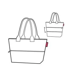 Reisenthel Sac Shopping Shopper E1 Extensible 50 Cm Dots -Delsey Paris Magasin sac shopping extensible 18l a pois 2