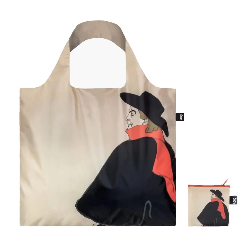 Sac Shopping Pliable Avec Pochette Zip 50cm Jane Avril & Aristide De Henri De Toulouse-Lautrec 4 Sac Shopping Pliable Avec Pochette Zip 50cm Jane Avril & Aristide De Henri De Toulouse-Lautrec – Image 2
