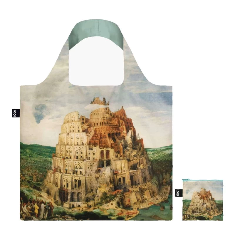 Sac Shopping Pliable Avec Pochette Zip 50cm The Tower Of Babel From Pieter Bruegel 3 Sac Shopping Pliable Avec Pochette Zip 50cm The Tower Of Babel From Pieter Bruegel