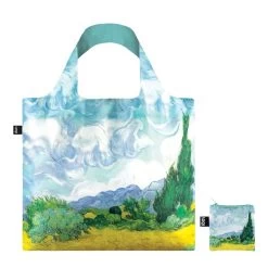 Sac Shopping Pliable Avec Pochette Zip 50cm Un Champ De Blé Avec Des CyprÚs De Vincent Van Gogh