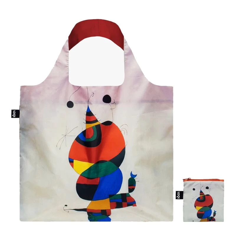 Sac Shopping Pliable Avec Pochette Zip 50cm Woman, Bird And Star From Joan Miro 3 Sac Shopping Pliable Avec Pochette Zip 50cm Woman, Bird And Star From Joan Miro