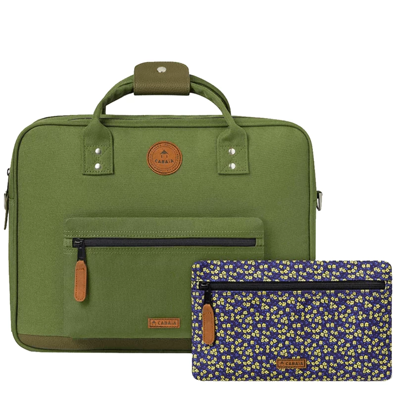 Cabaïa Sacoche Ordinateur 15 Pouces Séoul Vert 3 Cabaïa Sacoche Ordinateur 15 Pouces Séoul Vert