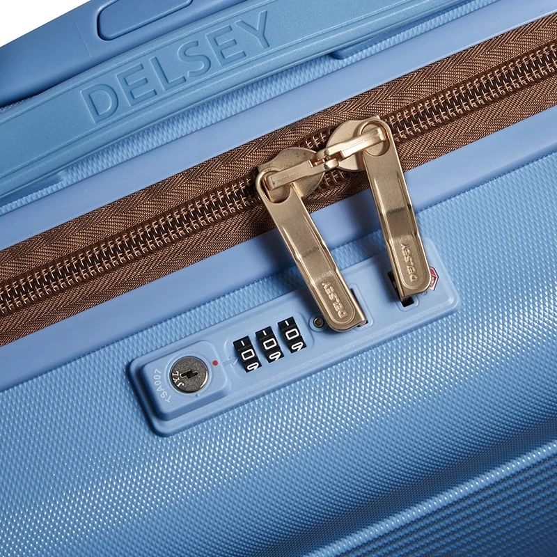 Delsey Paris Valise Cabine Rigide 55cm Freestyle Slim Bleu 7 Delsey Paris Valise Cabine Rigide 55cm Freestyle Slim Bleu – Image 5