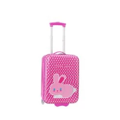 Valise Cabine Rigide Enfant L85118 49 Cm Lapin Rose