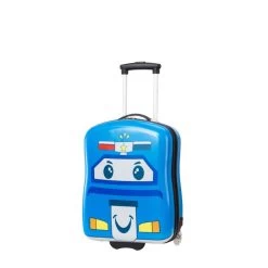 Valise Cabine Rigide Enfant V85118 49 Cm Voiture Bleu