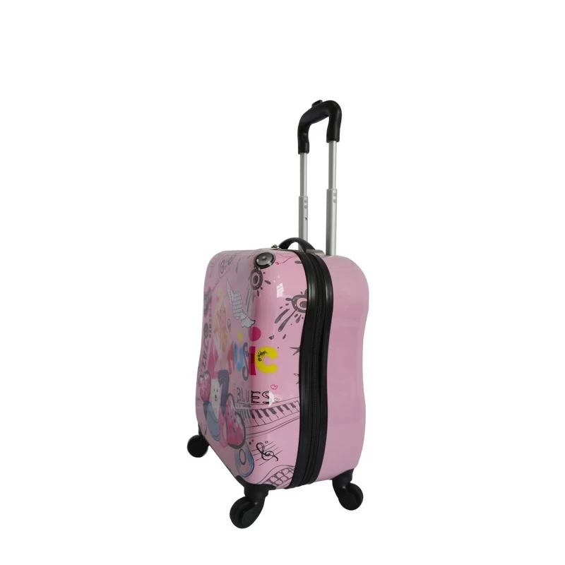 Valise Cabine Rigide Kid Musique 48 Cm Rose 4 Valise Cabine Rigide Kid Musique 48 Cm Rose – Image 2