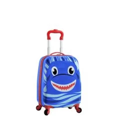 Valise Cabine Rigide Kid Shark 48 Cm Bleu