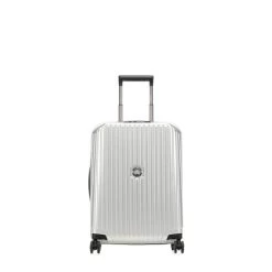 Delsey Paris Valise Cabine Rigide Securitime Zip 55 Cm Argent