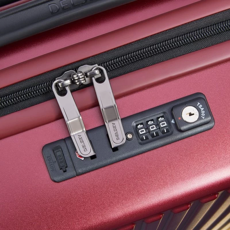 Delsey Paris Valise Cabine Rigide Securitime Zip Slim Port USB 55 Cm Rouge 6 Delsey Paris Valise Cabine Rigide Securitime Zip Slim Port USB 55 Cm Rouge – Image 4