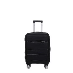 Valise Cabine Rigide Weekend Extensible 56 Cm Noir
