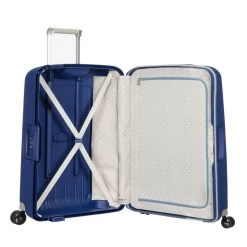 Samsonite Valise Rigide S'Cure 75 Cm Dark Blue -Delsey Paris Magasin valise rigide s cure 75 cm dark blue 2
