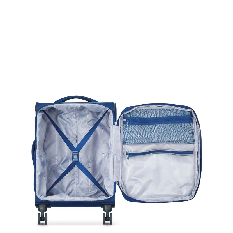 Delsey Paris Valise Souple Cabine Optimax Lite Extensible 55cm Bleu 4 Delsey Paris Valise Souple Cabine Optimax Lite Extensible 55cm Bleu – Image 2